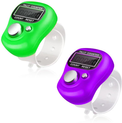 DEGNO digital finger counter digital tasbih jap counter mantar chanting counting Digital Tally Counter(Multicolor Pack of 2)
