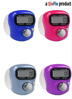 QinPin Digital Jaap Finger Ring Counter Mantra Chanting Tally Counter with LED Display Digital Tally Counter(Multicolor Pack of 4)