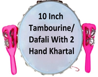 SK Musical 26 cm With Head Tambourine(Plastic, Metal)