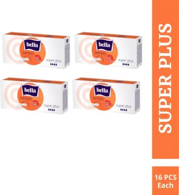 Bella Tampons Easy Twist Super Plus 16 Pcs Each (4PKT) Tampons(Pack of 64)