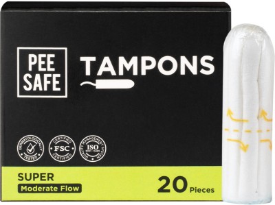 Pee Safe Viscose Tampons For Periods | Super Flow | Highly Absorbent | Ultra Soft | Tampons(Pack of 20)