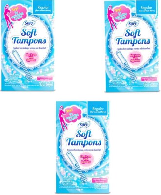 SOFY Soft Regular Tampoons-10Pcs.(pack of 3) Tampons(Pack of 30)