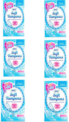 SOFY Soft Regular Tampoons-10Pcs.(pack of 6) Tampons(Pack of 60)