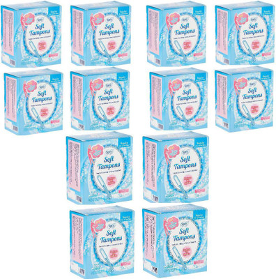 SOFY Soft Regular Tampoons-34 Pcs.(Pack of 12) Tampons(Pack of 408)