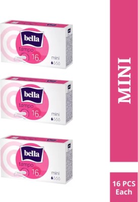 Bella Tampons Easy Twist Mini 16 Pcs Each (3PKT) Tampons(Pack of 48)