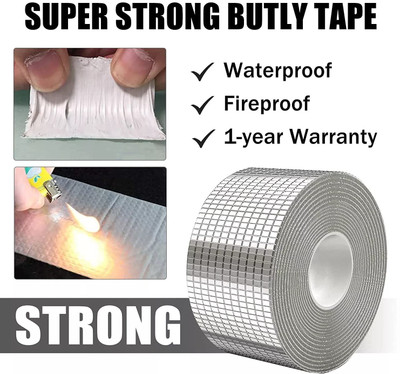 MAITRI ENTERPRISE WATER PROOF HANDELED ALUMINIUM FOIL TAPE (Manual)(Set of 1, Silver)