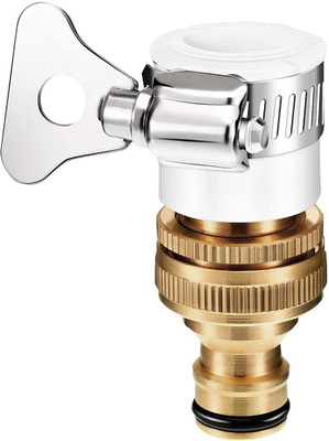 FLOSTRAIN 2 in 1 Set Universal Tap Connector, Tap Connector Brass Adapter Hose Connector