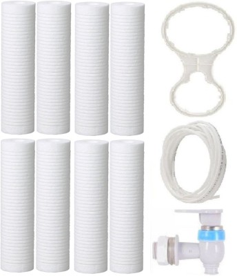 BALRAMA 8pc 10inch Spun Candle Prefilter Inline PP Spun Sand Dust Dirt Remove Filter 5 Micron for Aqua Grand RO UV UF Water Purifiers Solid Filter Cartridge(0.005, Pack of 8)