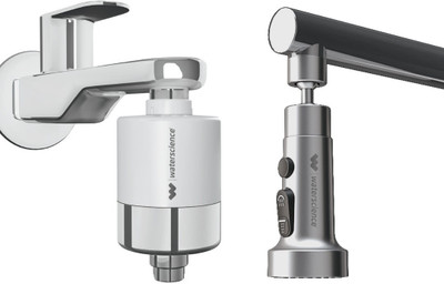 Water Science Shower and Tap Filter for Hard Water + Tap Extender Tap Mount Water Filter