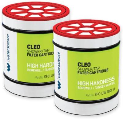 Water Science CLEO Tap and Shower Filter for Hard Water Replacement Cartridge Combo Pack of 2 Tap Mount Water Filter