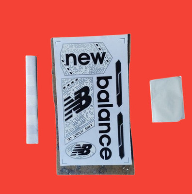 NEW BALANCE TC BLACK 1200i L-01 CRICKET BAT STICKER WITH GRIP AND FIBER TAPE Bat Sticker(Black)