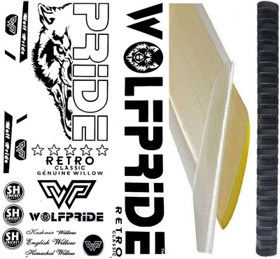 WOLF PRIDE B/WHITE RETRO CRICKET BAT STICKER COMBO KIT (STICKER, ANTI SCUFF SHEET) Bat Sticker(Multicolor)