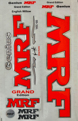 Kyrios MRF Cricket Bat Sticker Embossed self adhesive tape Bat Sticker(Red)