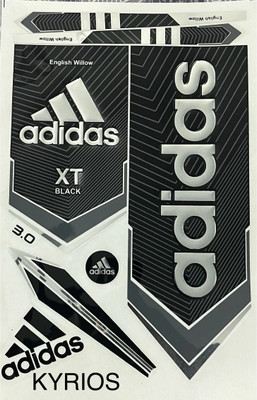 Kyrios ADDIDAS EMBOSSED CICKET BAT STICKER 3D PREMIUM QUALITY Bat Sticker(Black)