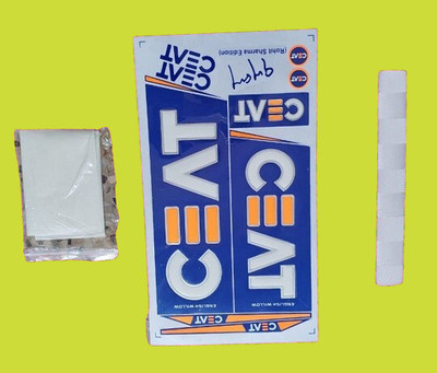 CEAT HITMAN ROHIT SHARMA L-131 GLOSSY SHINE SELF ADHESHIVE CRICKET BAT STICKER WITH GRIP AND FIBER TAPE Bat Sticker(Blue)