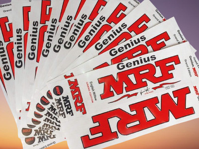 MILLIONS JOY 1x mrf virat kohli geniuse red-17 Bat Sticker(Red)