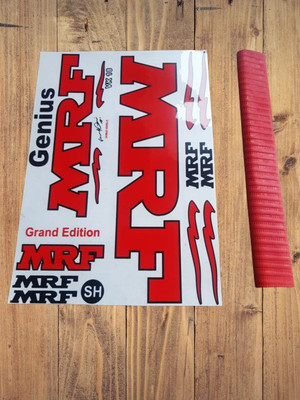 black don mrf cricket bat sticker with grip Bat Sticker(Red)