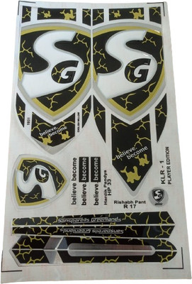 Tulip KLR HARDIK RISHAB PANT Bat Sticker(Black, Gold)