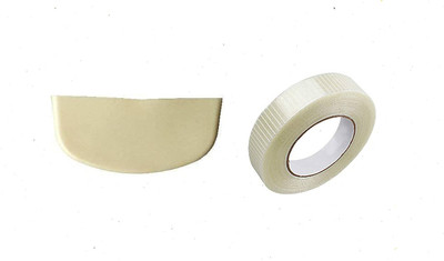 NE NEPTUNE CRICKET BAT FIBER 15 INCH TAPE WITH TOE GUARD Protection Tape(White)