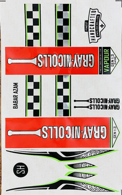 Kyrios GRAY NICOLLS 3D Embossed Cricket bat sticker Bat Sticker(Red)