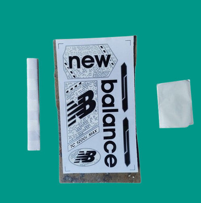 NEW BALANCE TC BLACK 1200i L-08 CRICKET BAT STICKER WITH GRIP AND FIBER TAPE Bat Sticker(Black)