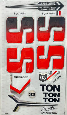 Kyrios SS 3D Embossed premium Cricket Bat Sticker Surya Kumar Edition Bat Sticker(Multicolor)