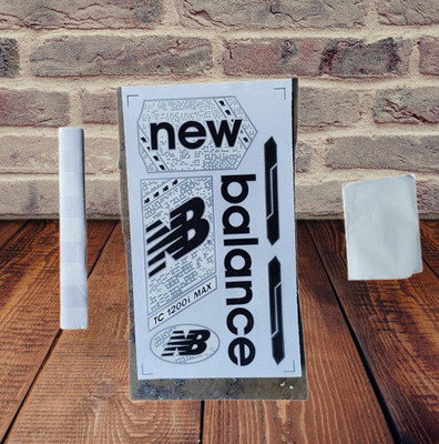 NEW BALANCE TC BLACK 1200i L-03 CRICKET BAT STICKER WITH GRIP AND FIBER TAPE Bat Sticker(Black)