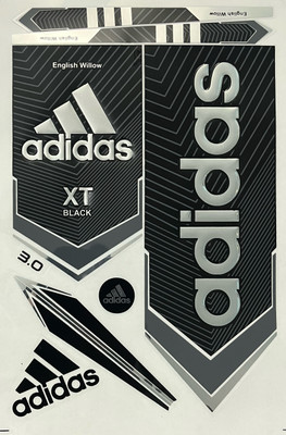 Kyrios Adibas Black 3D Embossed Cricket Bat Sticker Premium Quality Bat Sticker(Black)