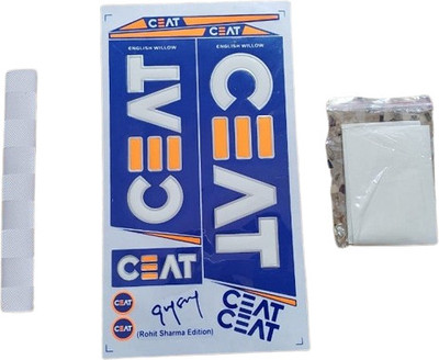 CEAT Rohit Sharma CT BLUE WITH GRIP AND FIBER TAPE-06 Bat Sticker(Blue)