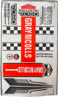 VSM VSM_3D_GRAY_NICOLLS_DELTA_STICKER Bat Sticker(Red, White)