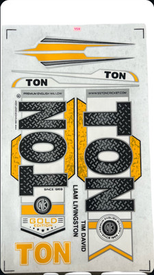 VSM TON_GOLD_EDITION_YL Bat Sticker(Yellow, Black)