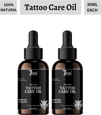 7Rings Tattoo care Oil for the Extra care of your Tattoo Shining Tattoo Ink Tattoo Ink(Black 60 ml)