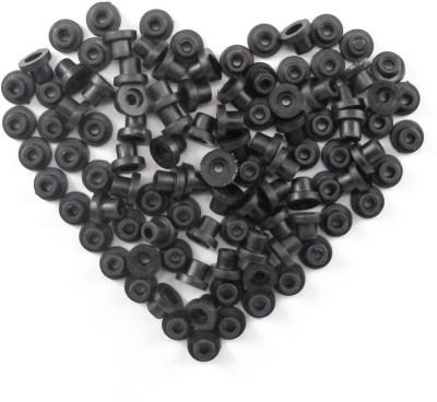 Shield plus Tattoo Grommet,100 Pcs Machine Needle Rubber Nipples Tattoo Machine Accessory Tattoo Ink(Black 0 ml)