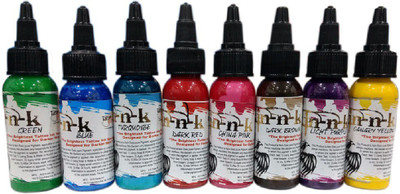Tattoo gizmo (Set Of 8) Made In USA Tattoo Ink(Mullti Color 29.5 ml)