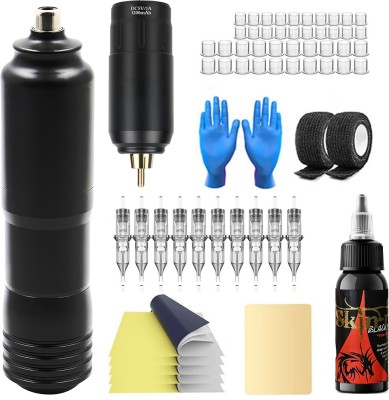 Tattoo gizmo Tattoo Pen Machine with 1300mAh Stature Battery Black Gun Permanent Tattoo Kit