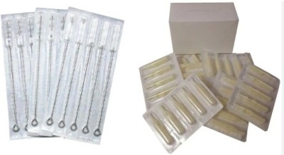 Shield plus 1203 RL DISPO.ROUND LINER TATTOO NEEDLES (50PCS) & 3RT TATTOO NOZZLE TIP(50PCS) Permanent Tattoo Kit