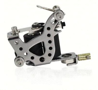 Shield plus Coil Tattoo Machine(Silver Professional 10Wraps Coils Liner,Shader Machine)
