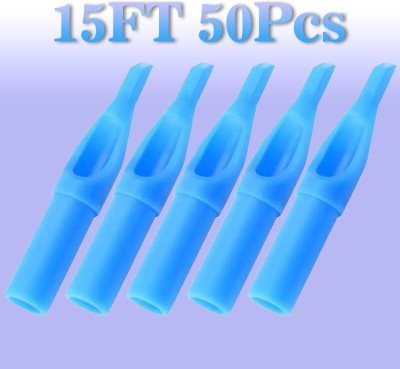 SD Enriching Beauty 15FT Sterile Tattoo Nozzle Tips Needle Tubes Disposable Flat Tattoo Needles(Pack of 50)