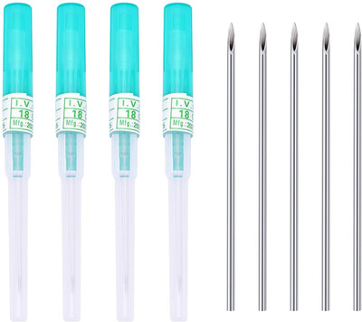 Shield plus 18G Ear Nose Piercing Needles 18G Pen Cannula for Belly Button Nipple Disposable Stack Tattoo Needles(Pack of 9)