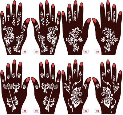 APCUTE New Mehandi Stencils Design Stickers-21-22-81-82(New Mehandi Stencils Design Stickers-21-22-81-82)