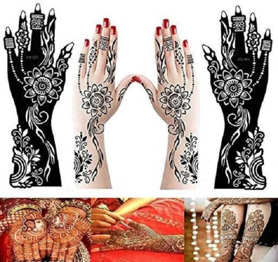 SADIKSHA Mehandi Stencil For Female hands bridal, Mehendi Design Sticker Stencil(FLORAL)