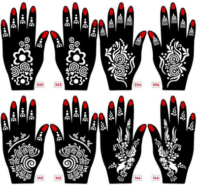 APCUTE Mehandi Stencils Stickers - Mehendi stencil Sets combo(Mehandi Stencils Stickers - Mehendi stencil Sets combo)