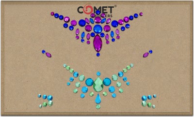 Comet Busters Comet Busters® Face Jewels Party Face Decoration Sticker Rhinestones (BT330)(Temporary Tattoo)