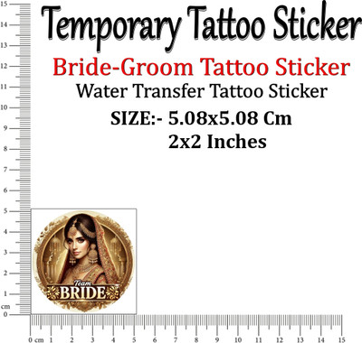 voorkoms Beautiful Bride Skin Safe Temporary Tattoo Sticker For Wedding Function(Bride Multicolor Tattoo Sticker For Men & Women Waterproof Tattoo Pack Of 50)