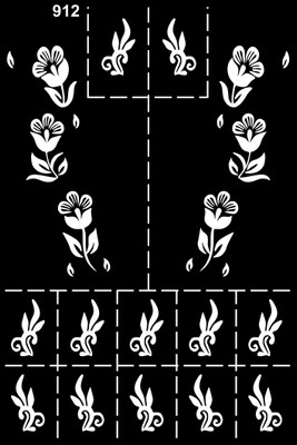 Temporary Tattoowala Bold Flower Mehndi Sticker With Leaf Patterns For Quick Application(Great for festivals, weddings & beginners no artist needed)