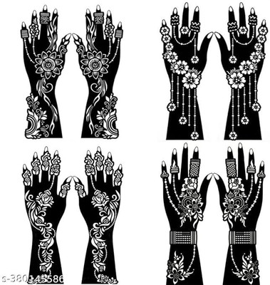 Nazry MGEDGE Mehendi Stencil | Mehendi Sticker Design | Henna Sticker | Heena Stencil(MGEDGE Mehendi Stencils | Mehendi Sticker Design | Henna Sticker)