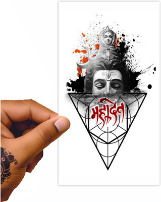 voorkoms Mahadev Temporary Tattoo Stickers For Male And Female Fake Tattoo(Mahadev Temporary Tattoo)