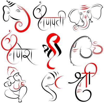 surmul God Ganesh Ji 9 in 1 Temporary Tattoo for Men and Women Waterproof Sticker(God Ganesh Ji)