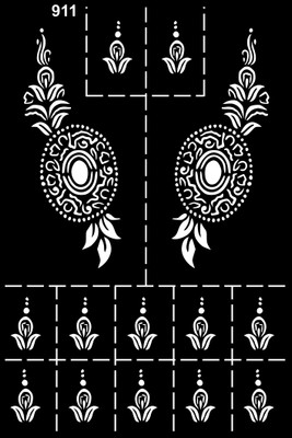 Temporary Tattoowala Full Palm Mehndi Sticker With Blooming Flowers & Twisting Leaves For Elegant(Great for festivals, weddings & beginners no artist needed)