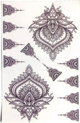 Vartanu 20.5 cm Mehndi Sticker Non-Reusable Sticker(Pack of 1)